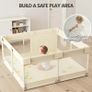 Baby Playpen for Babies and Toddlers, 47x47inch Small Play Pen for Indoors, Toddler Playpen for Apartment, Play Yard, Baby Activity Play Fence, 120x120cm Twins Playard Image 4