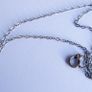 Vintage Sterling Silver 925 Drop Pendant Necklace length 15" - 1,9g Image 6