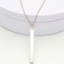 925 Sterling Silver Bar Necklace Image 7