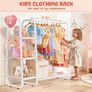 Kids Clothes Rail with 3-Tier Storage Shelves Strong Storage Dress Up Rail  Metal Frame Childrens Clothes Rail with Bottom Shelf - for Baby Clothes Coats Skirts Shoe Organizer Kids Wardrobe Image 3
