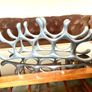 Vintage Aluminium Table Top Metal Wine Rack Organic Abstract 20th Century Design Image 10