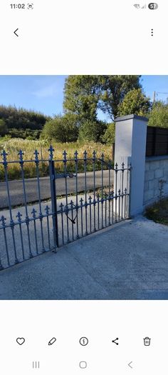 galvanised entrance gates