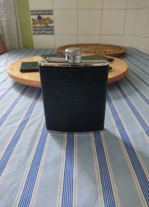 Stainless Steel - hip flask - Made in England