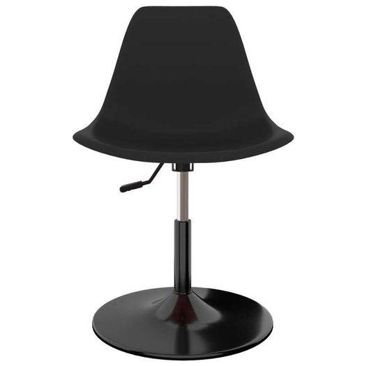 Swivel Dining Chairs 6 pcs Black PP