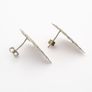 Vintage 925 Sterling Silver Leaf Stud Earrings Image 6