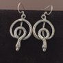 Vintage Snake Brass Earrings Long Dangle Statement Jewelry for Boho & Tribal Style Image 2