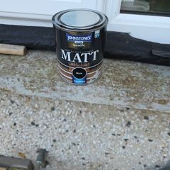 black paint wood and metal