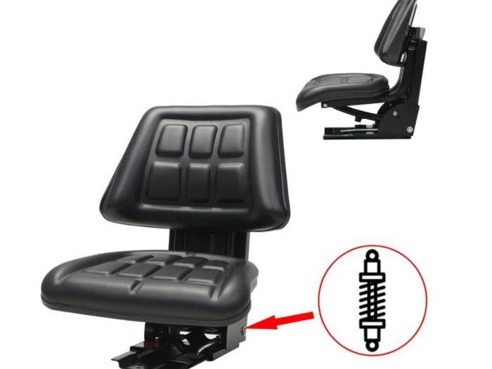 Tractor Seat with Suspension Black