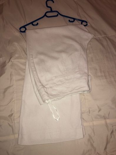 White linen trousers (size 18)
