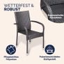 Garden Chairs Set of 4 Stackable Polyrattan Outdoor Black Brtown Cream Grey Image 3