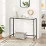 Console table black with tempered glass surface Image 2