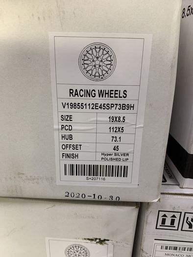 BMW Audi VW Skoda Mercedes Seat 19" wheels