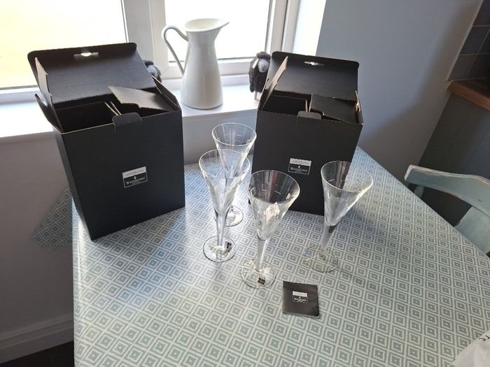 John Rocha Geo Incline cocktail Glasses x4