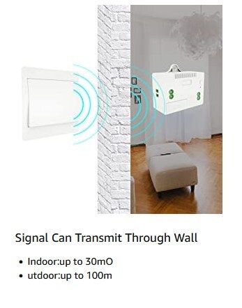 MOES Wireless Light Switch Kit, Kinetic Switch, No Wiring No Battery Easy Installing, Outdoor Remote Control