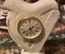 Irish harp shaped clock free postage