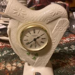 Irish harp shaped clock free postage