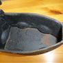 Antique Heavy Solid Coal Charcoal Ironing Iron With Rooster Catch Image 10