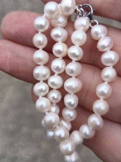 Baroque Pearl Necklace on Sterling Silver Closures