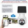 Solar-Powered Outdoor Security Camera, 1080p WiFi, 2-Way Audio, Night Vision, App Control, Weather Resistant, IP65, Cloud Storage, Human Detection, 2.4GHz Only, Pan Tilt Control Image 5
