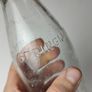 362 - Springmount Vintage Collectible Decorative Clear Glass Embossed Letters Milk Bottle Image 3