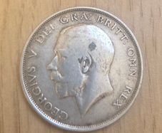 1913 George V Half Crown silver