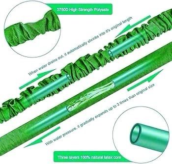 NEW SALE |  Garden Hose Pipe,Garden Hosepipes,Magic Lightweight Watering Hose Pipe with 8-Pattern Water Spray (25ft, Green)