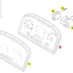 Instrument cluster Part No A0054461321