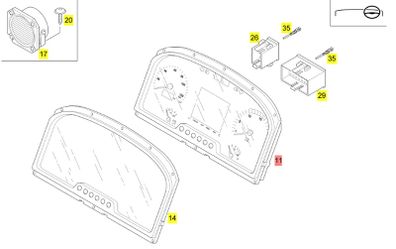 Instrument cluster Part No A0054461321