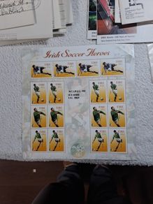 Stamps,Irish soccer Heroes.