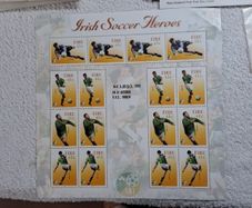 Stamps,Irish soccer Heroes.