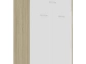 Shoe Cabinet White and Sonoma Oak 60x35x84 cm Chipboard