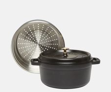 staub 24cm casserole with steamer