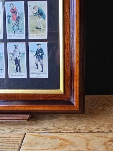 Framed Vintage Golf Cigarette Cards  Complete Collection 50 Cards