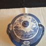 Vintage Burslem pottery Tureen blue & white Image 3
