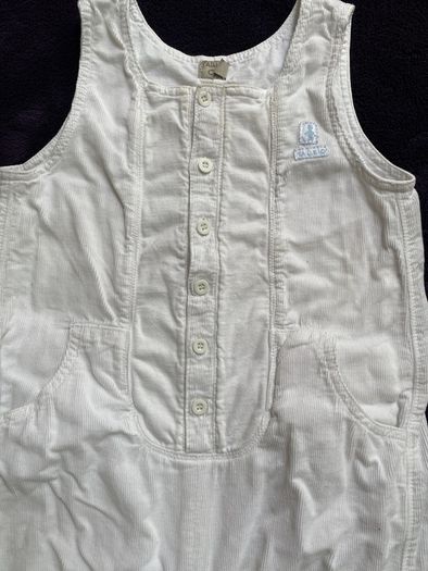 French designer Taille 0 74cm christening all in one dungarees