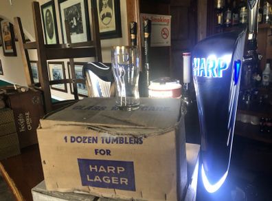 1/2 pint vintage harp glasses