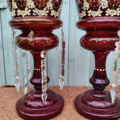 Antique Victorian Lustre Glass