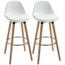 2 Piece Bar Stool Set Scandinavian Design, Footrest Image 5