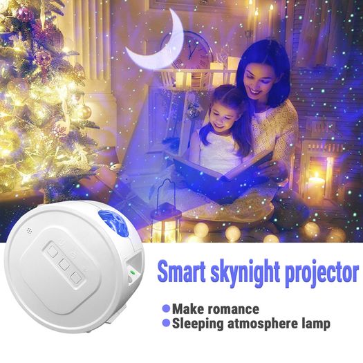 Bluetooth speaker with LED Projection Lamp Galaxy Star Projector Night Light Lamp Ocean Starry Nebula/ Laser Star/ Moon Projection, USB Charging, for Wedding, Party, Kids Room, Birthday