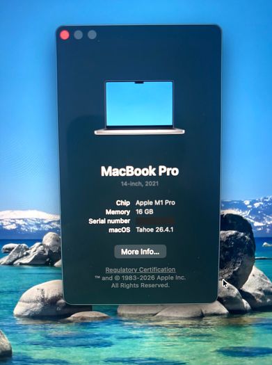 Macbook Pro 14" M1 2021 | 16gb Ram | 512gb Ssd