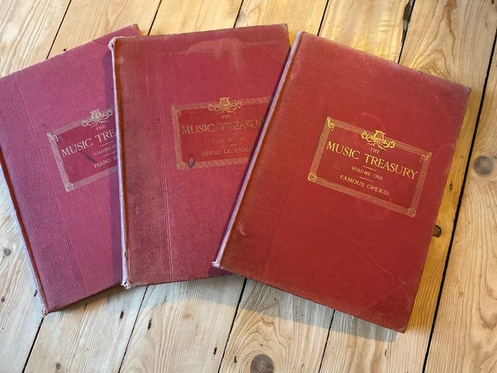 3 Vintage Music Treasury Music Note books