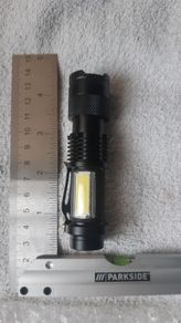 Mini XPE+COB LED Torch 14500 AA 4 modes Pocket Clip Flashlight Light Black