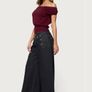 Edikted Burgundy Off The Shoulder Top XS Image 4