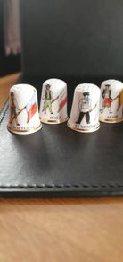 Collection of Bone China Thimbles Flags Of the World