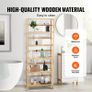 6 Tier Bamboo Bookshelf Display Storage Rack Organizer, Freestanding Image 5