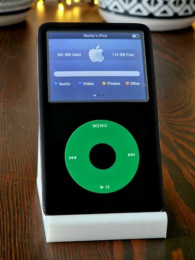 Apple iPod Classic 6th Gen Custom 128GB SD 3000mAh Black Green