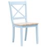 5 Piece Dining Set Solid Rubber Wood Grey and Brown Image 7
