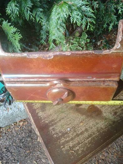Cast Iron Fire Front Vintage Luster Iredescent  16''
