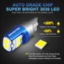 2Pcs W5W 3030 SMD Car T10 LED 194 168 Wedge Replacement Reverse Instrument Panel Lamp White Blue Bulbs For Clearance Lights Image 2