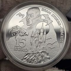 Ireland 2018 Silver Proof Bram Stokers Dracula 15 Euro Coin in Original Holder with COA